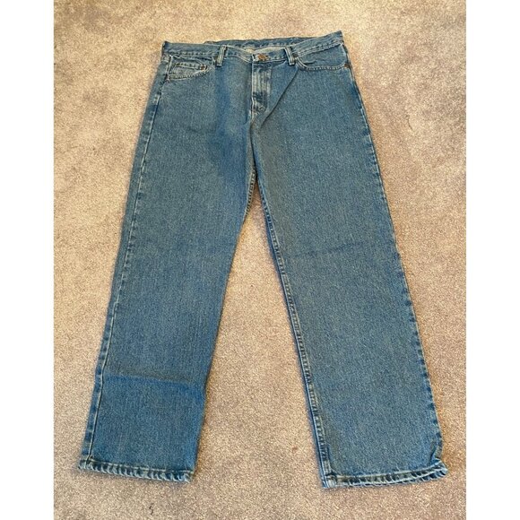 Wrangler Five Star Premium Denim Relaxed Fit Jeans 38x30 Straight Leg - Picture 1 of 13